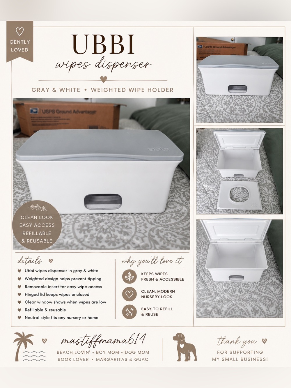 Ubbi Baby Wipes Dispenser